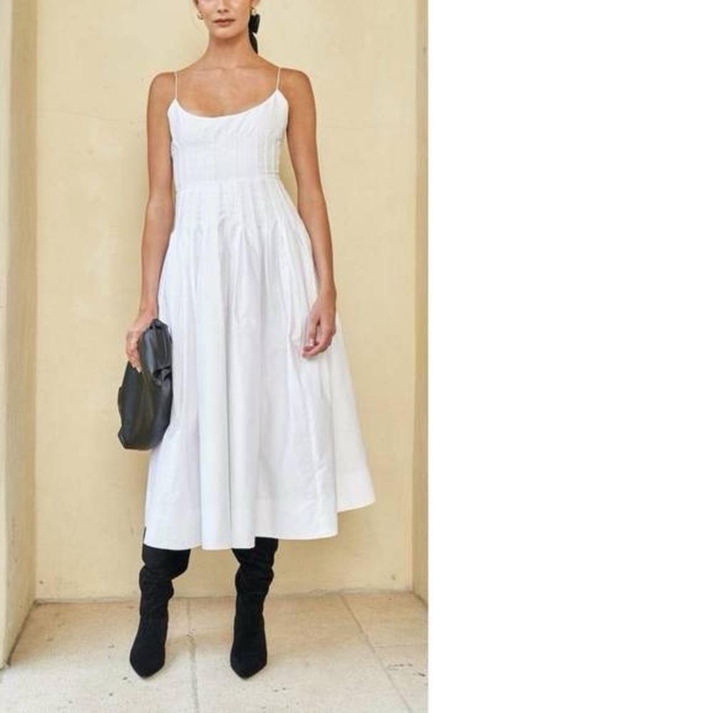 Hunter Bell White Naomi Midi Dress